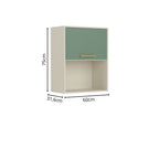 Armário Aéreo para Cozinha com Porta Basculante e Nicho Bertolini