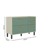 Balcão de Cozinha sem Tampo 2 Portas 3 Gavetas Bossa Nova Bertolini