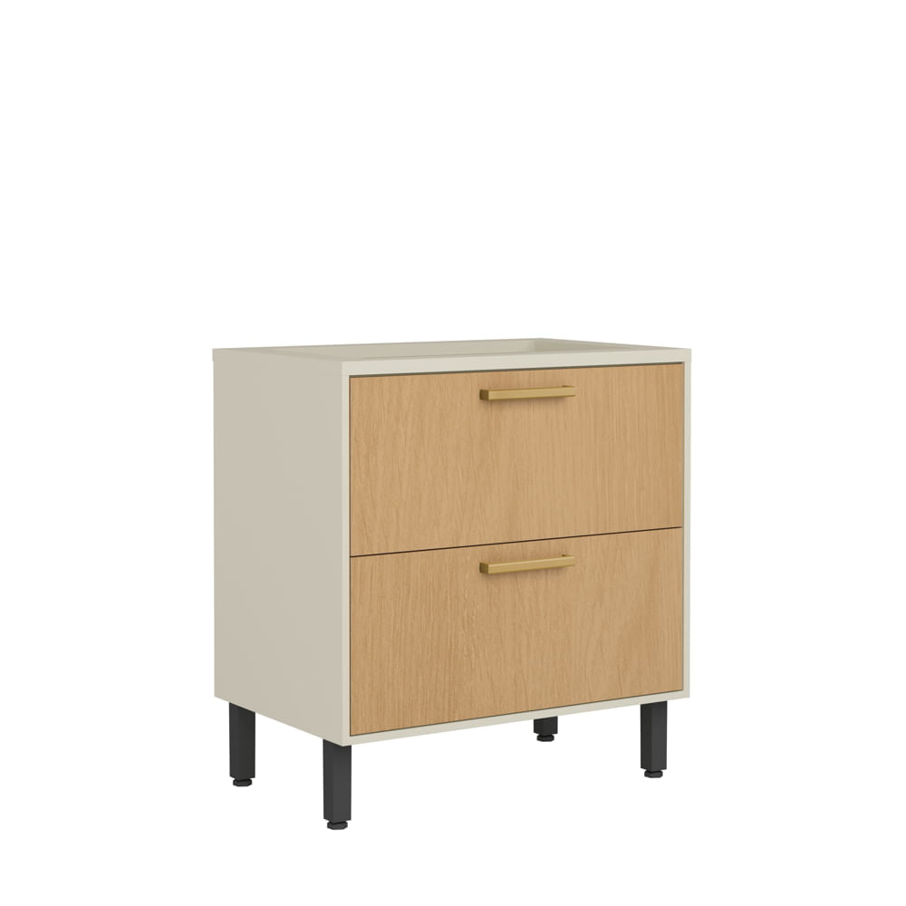 Balcão de Cozinha para Cooktop Gavetão e Porta Basculante Bossa Nova Bertolini