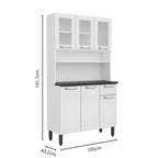 Cozinha Compacta de Aço 6 Portas 1 Gaveta Múltipla Bertolini