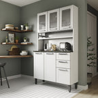 Cozinha de Aço Compacta 6 Portas 2 Vidros Múltipla Bertolini