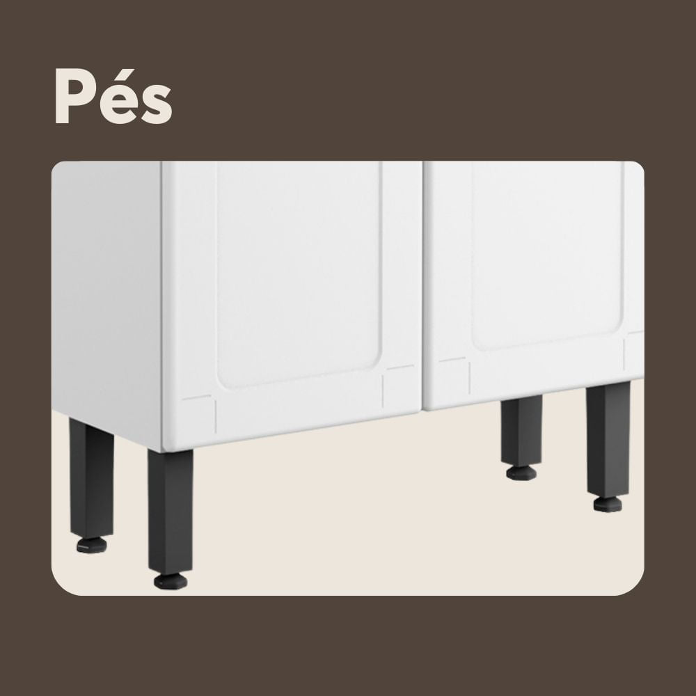 Cozinha de Aço Compacta 6 Portas 2 Vidros Múltipla Bertolini