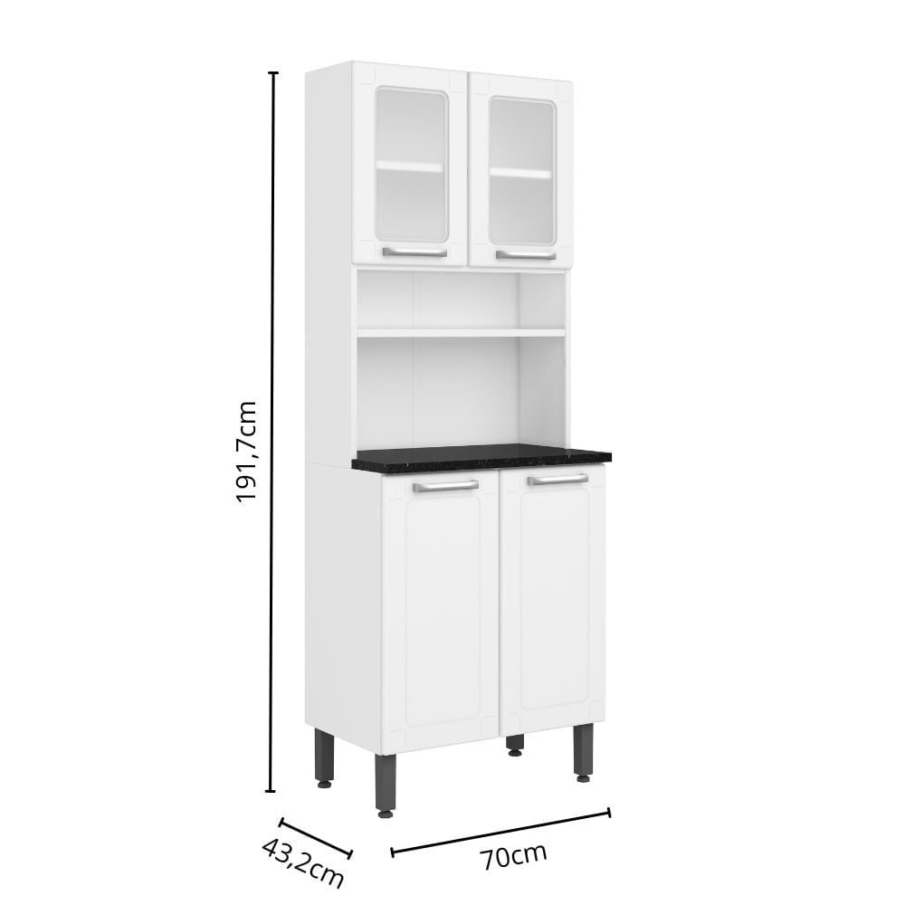 Armário de Cozinha Canto em Aço com 4 Portas Múltipla Bertolini