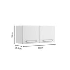 Armário Aéreo para Cozinha de Aço com 2 Portas Evidence Bertolini