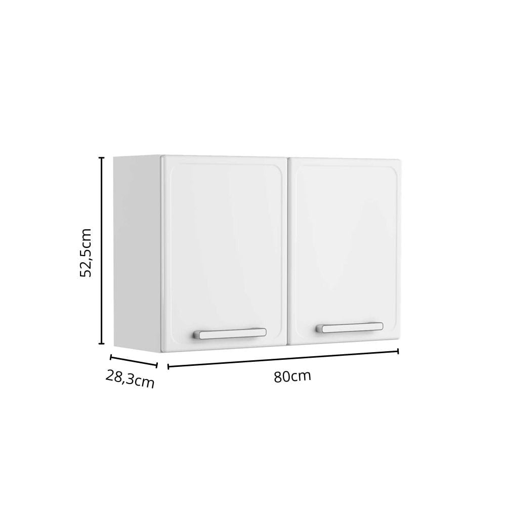 Armário Aéreo Alto para Cozinha em Aço 2 Portas Gourmet Bertolini