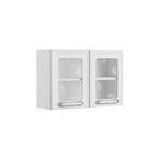 Armário Aéreo de Cozinha em Aço 2 Portas Vidro Evidence Bertolini