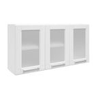 Armário Aéreo para Cozinha Aço 3 Portas de Vidro Múltipla Bertolini