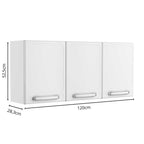 Armário Aéreo para Cozinha de Aço 3 Portas Evidence Bertolini