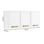 Armário Aéreo para Cozinha de Aço 3 Portas Bella Bertolini