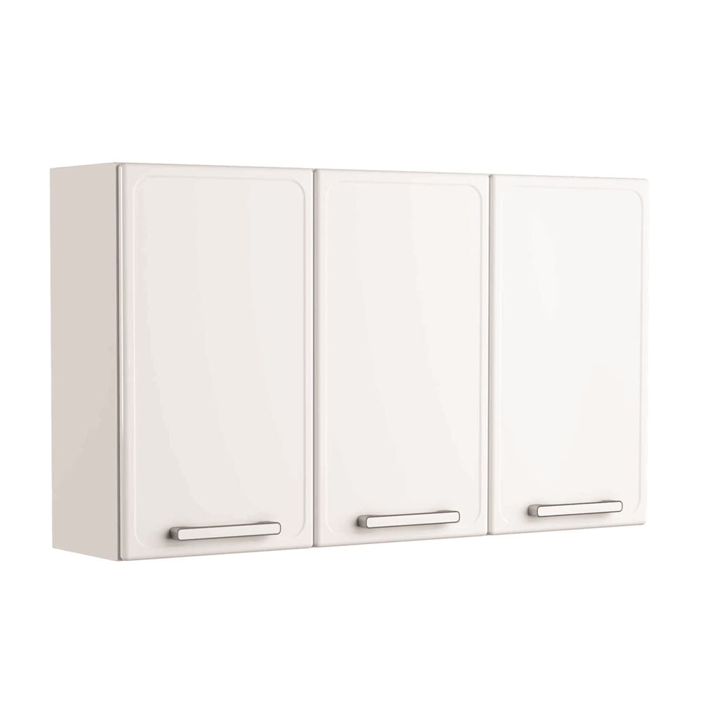 Armário Aéreo Alto para Cozinha em Aço 3 Portas Gourmet Bertolini
