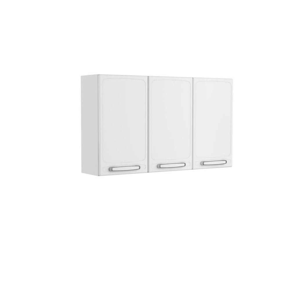 Armário Aéreo Alto para Cozinha em Aço 3 Portas Evidence Bertolini