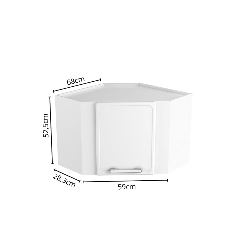 Armário de Cozinha Canto em Aço 1 Porta Gourmet Bertolini