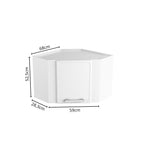 Armário de Cozinha Canto em Aço 1 Porta Gourmet Bertolini