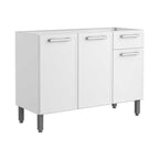 Balcão de Cozinha em Aço 3 Portas 1 Gaveta Gourmet Bertolini