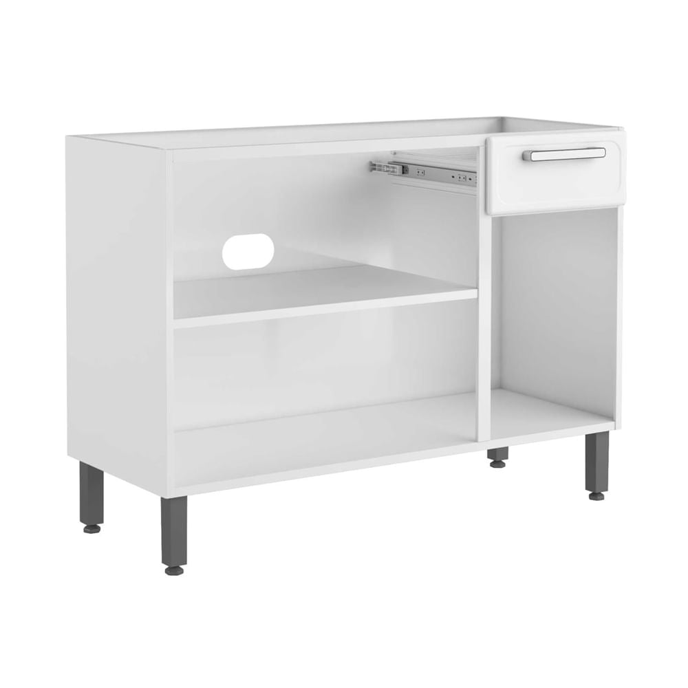 Balcão de Cozinha em Aço 3 Portas 1 Gaveta Gourmet Bertolini