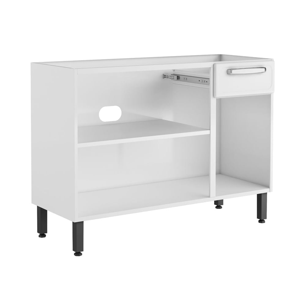 Balcão de Cozinha em Aço 3 Portas 1 Gaveta Evidence Bertolini