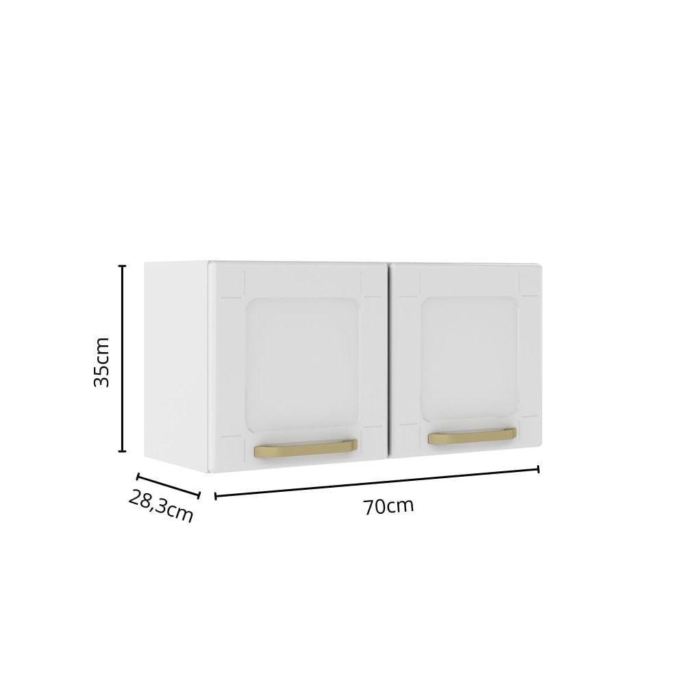 Armário Aéreo de Cozinha em Aço 2 Portas Colors Bertolini