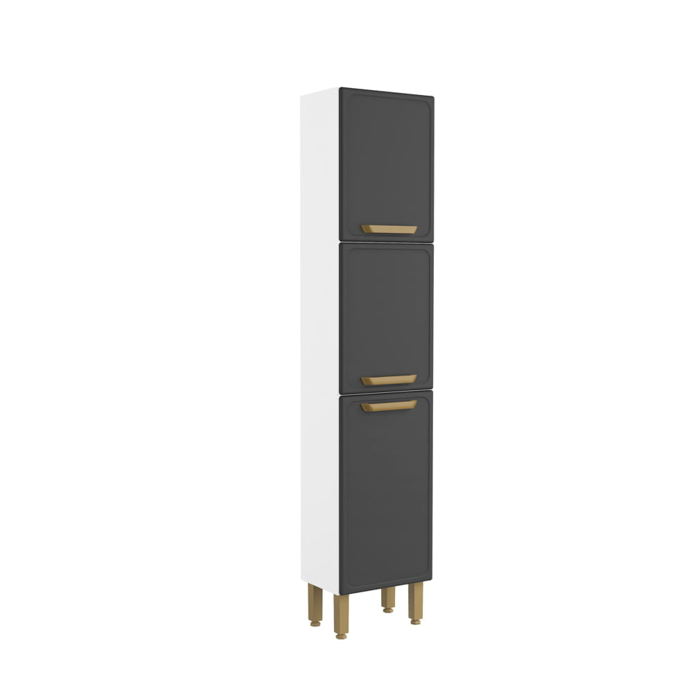 Armário Paneleiro Cozinha em Aço 3 Portas Bella Bertolini