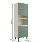 Armário de Cozinha Paneleiro 3 Portas 2 Gavetas e Nichos Bossa Nova Bertolini