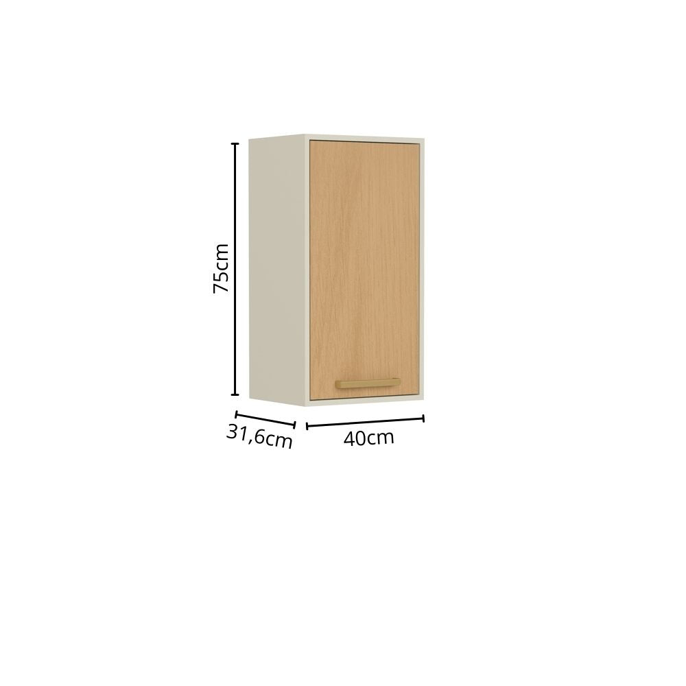 Armário de Cozinha Aéreo com Porta Bossa Nova Bertolini