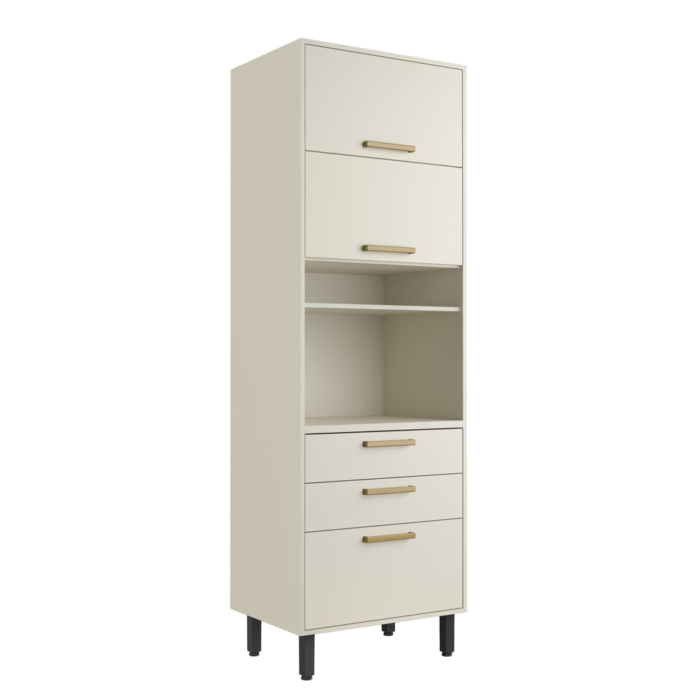 Armário de Cozinha Paneleiro 3 Portas 2 Gavetas e Nichos Bossa Nova Bertolini