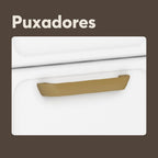 Balcão de Cozinha em Aço sem Pia com 3 Portas e 4 Gavetas Bella Bertolini