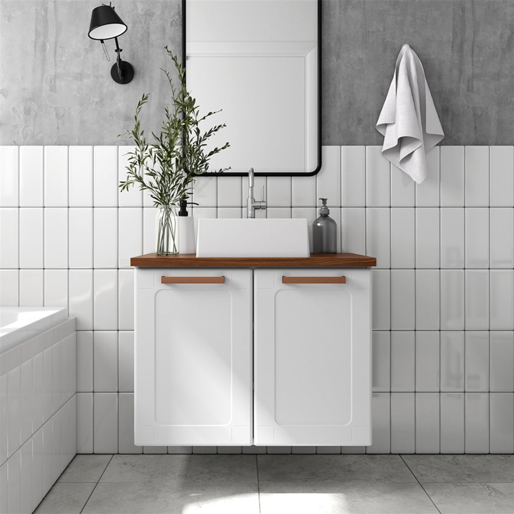 Balcão de Aço para Banheiro com Cuba Alta e 2 Portas Natura Bertolini