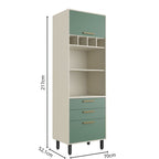 Armário Paneleiro 2 Portas 2 Gavetas e Nichos Bossa Nova Bertolini