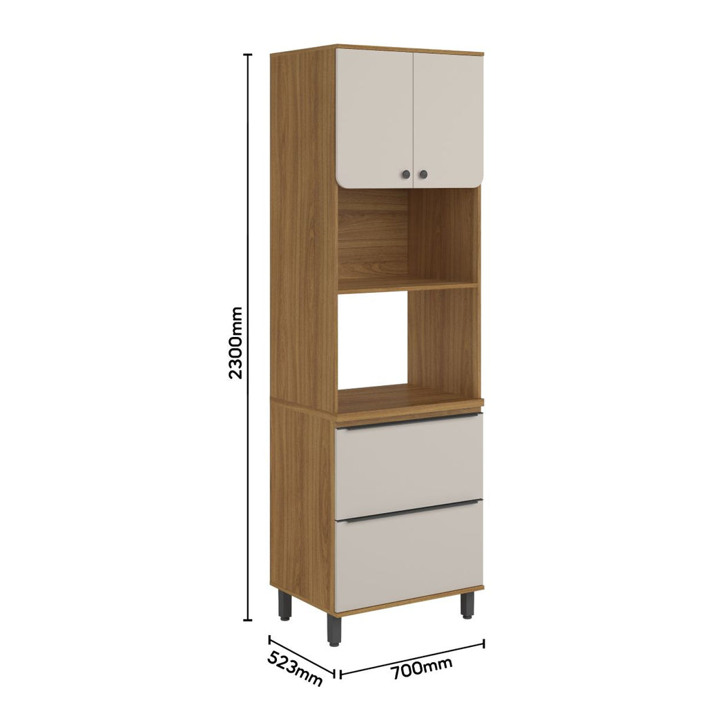 Torre Quente para Cozinha 2 Fornos 2 Gavetas Serena Bertolini