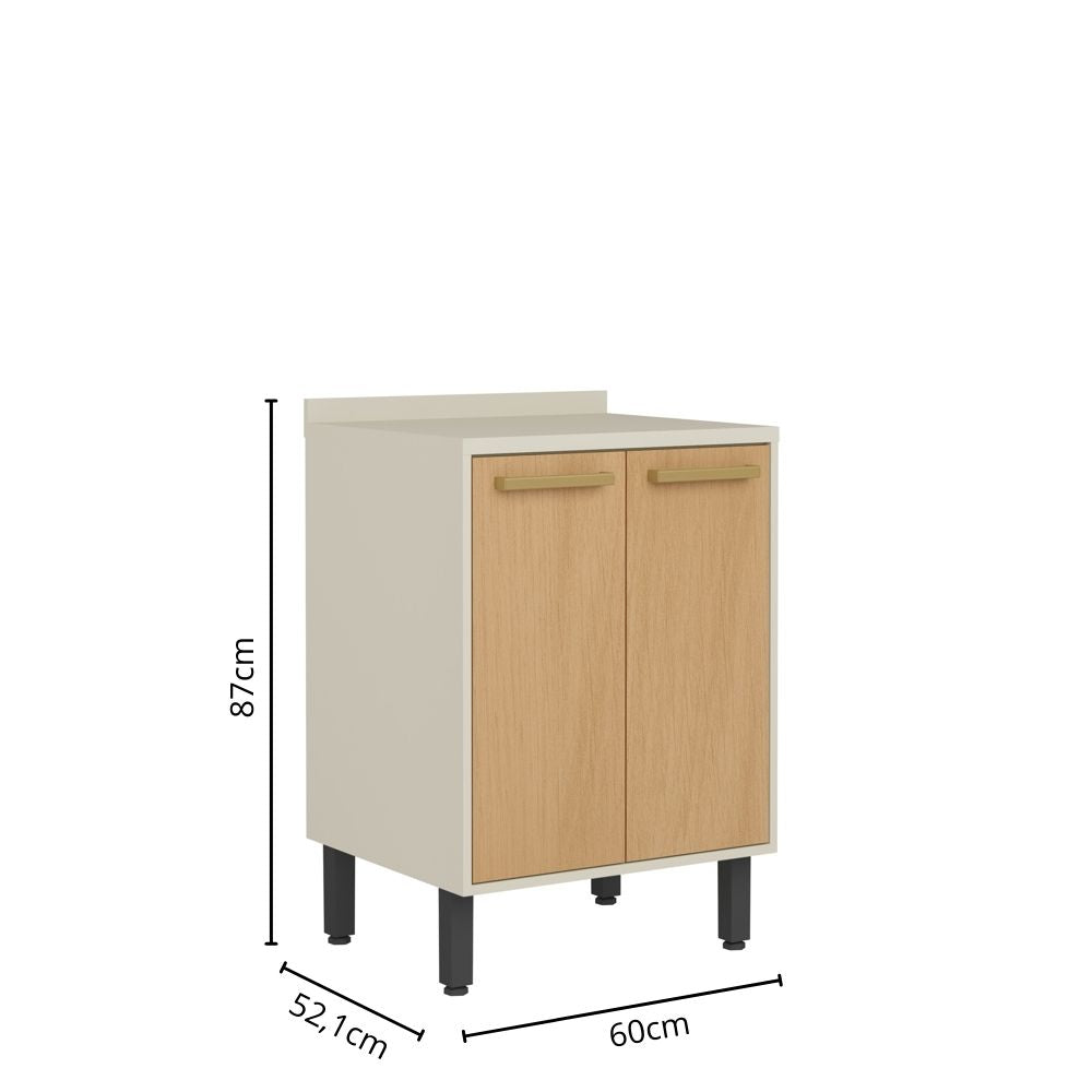 Balcão 60 cm com Tampo 2 Portas Bossa Nova Bertolini