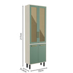 Cristaleira com 4 Portas 2 Vidros Bossa Nova Bertolini