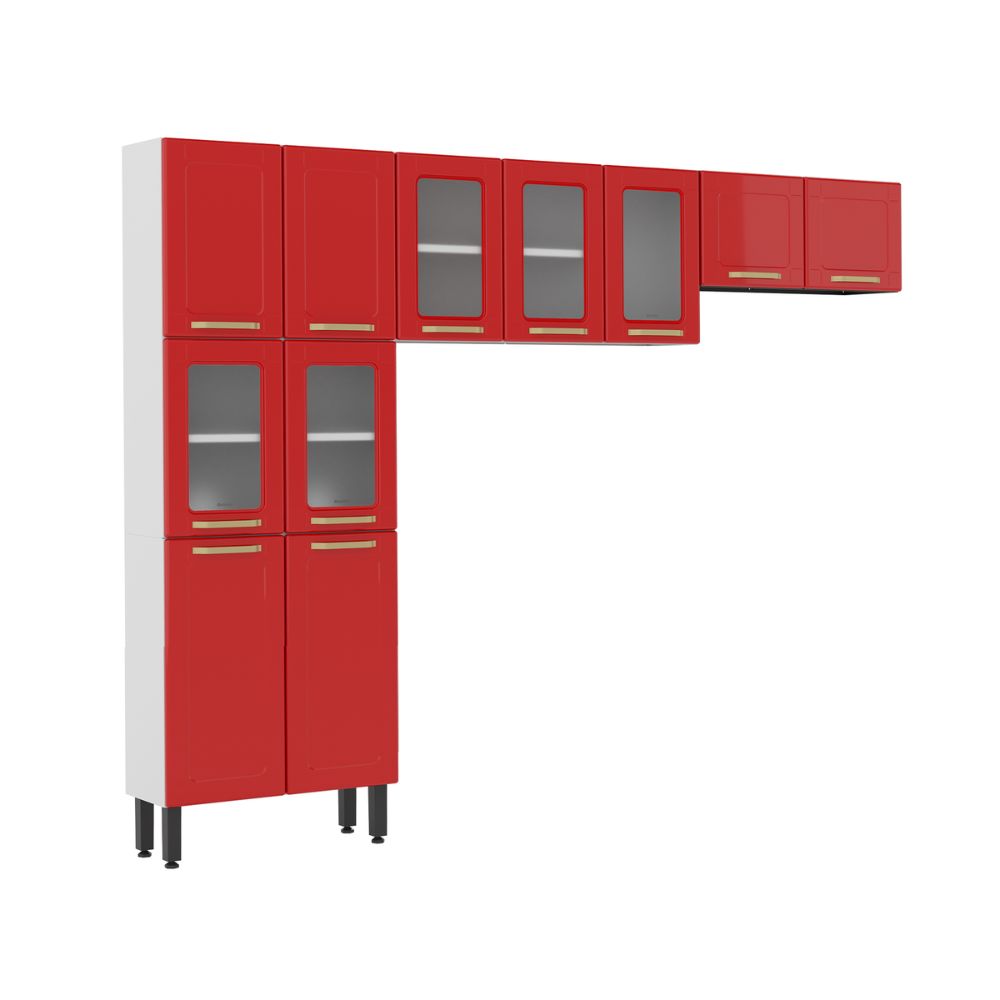 Cozinha Completa Compacta de Aço 11 Portas Colors Bertolini