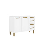 Balcão de Cozinha em Aço sem Pia com 2 Portas e 4 Gavetas Bella Bertolini