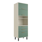 Armário de Cozinha Paneleiro 3 Portas 2 Gavetas e Nichos Bossa Nova Bertolini