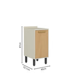 Balcão 40cm com Tampo e 1 Porta Bossa Nova Bertolini