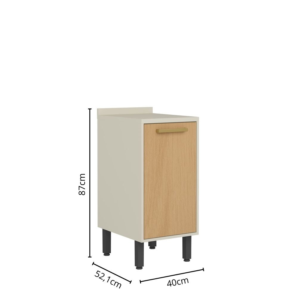 Balcão 40cm com Tampo e 1 Porta Bossa Nova Bertolini