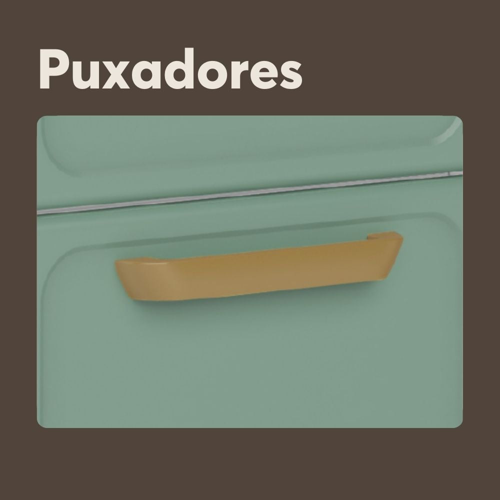 Balcão de Cozinha em Aço com Pia 3 Portas e 4 Gavetas Bella Bertolini