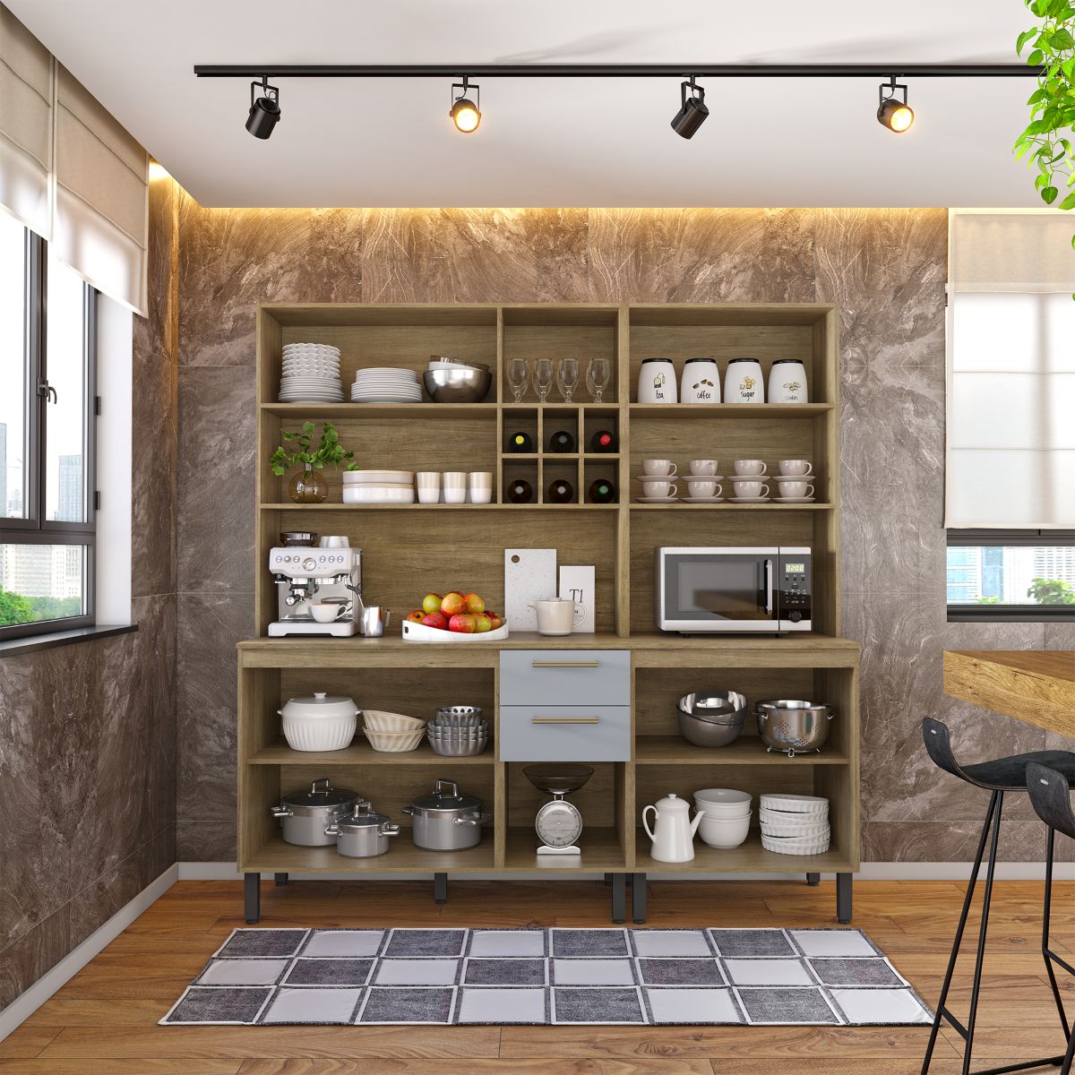 Cozinha Completa Compacta de 190 cm Axé Bertolini