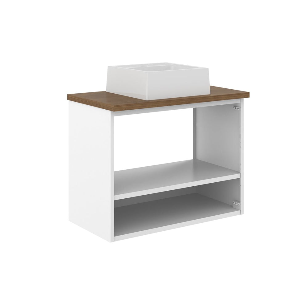 Balcão de Aço para Banheiro com Cuba Alta e 2 Portas Natura Bertolini