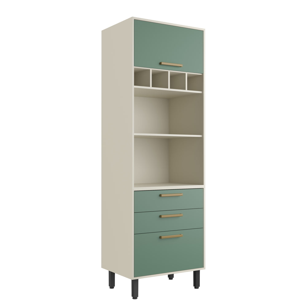 Armário Paneleiro 2 Portas 2 Gavetas e Nichos Bossa Nova Bertolini