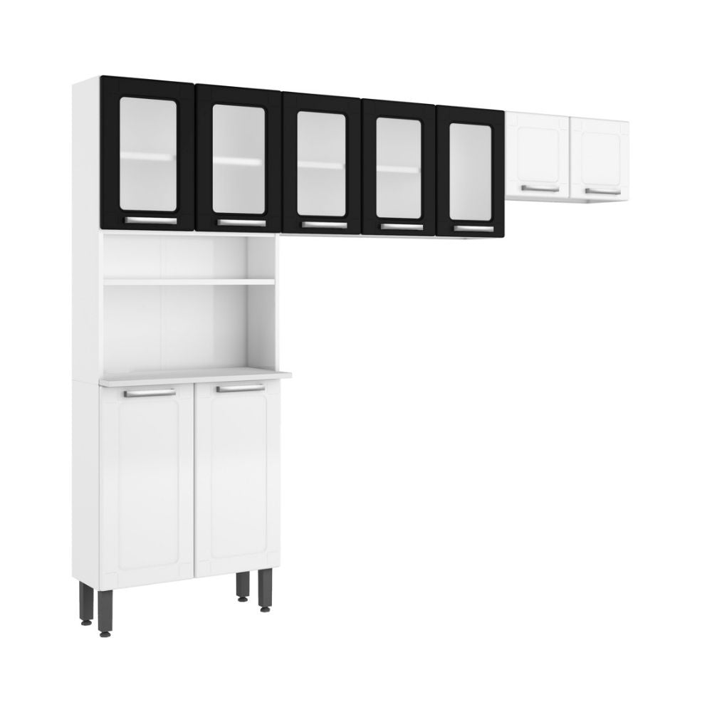 Cozinha Completa Compacta de Aço com 9 Portas Múltipla Bertolini