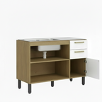 Balcão de Cozinha com Pia 3 Portas e 2 Gavetas Axé Bertolini