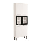 Armário de Aço 70cm 6 Portas 2 Vidros Gourmet Bertolini