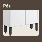 Cozinha Aço Compacta 6 Portas 2 Gavetas Múltipla Bertolini