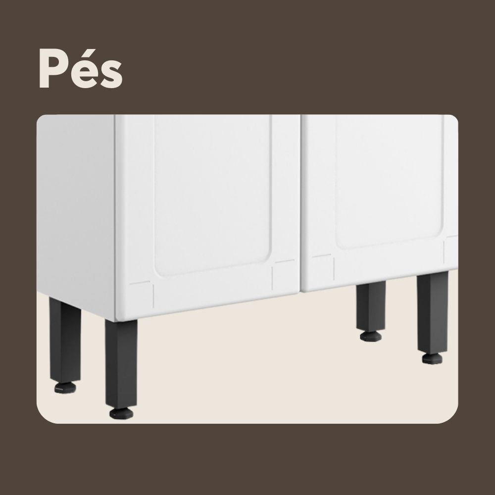 Cozinha Aço Compacta 6 Portas 2 Gavetas Múltipla Bertolini