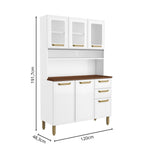 Cozinha Compacta de Aço com 6 Portas e 2 Gavetas Bella Bertolini