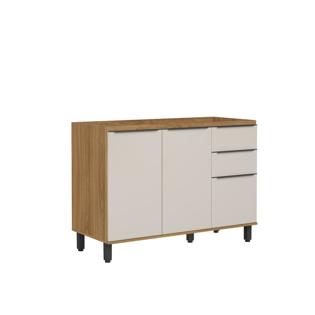 Balcão de Cozinha sem Tampo 2 Portas 3 Gavetas Serena Bertolini