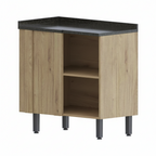 Balcão de Cozinha de Canto com Tampo 1 Porta Moderna Bertolini