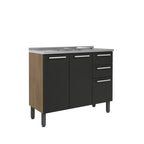 Balcão de Cozinha com Pia 3 Portas 2 Gavetas Samba Bertolini