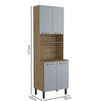 Cozinha Compacta com 4 Portas e 1 Prateleira Axé Bertolini